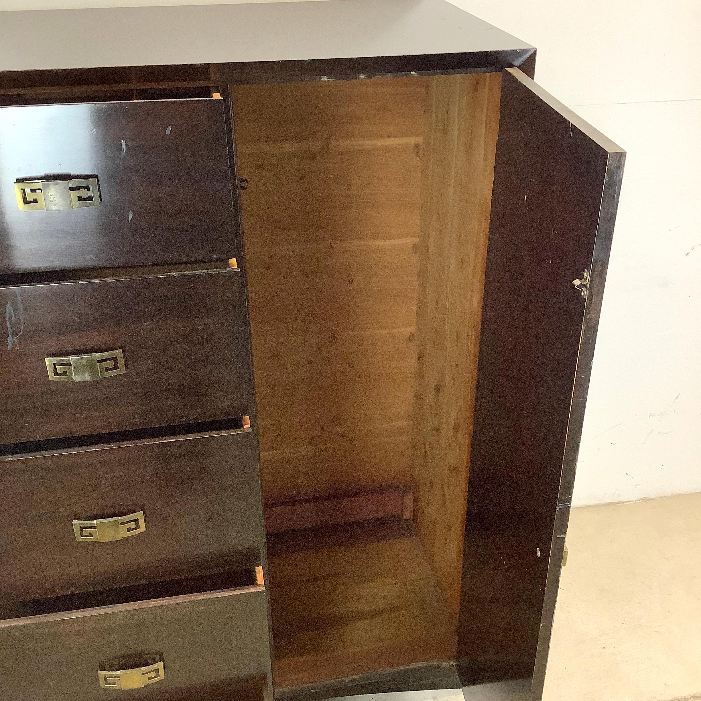 20th Century Vintage Mahogany Armoire Dresser For Sale
