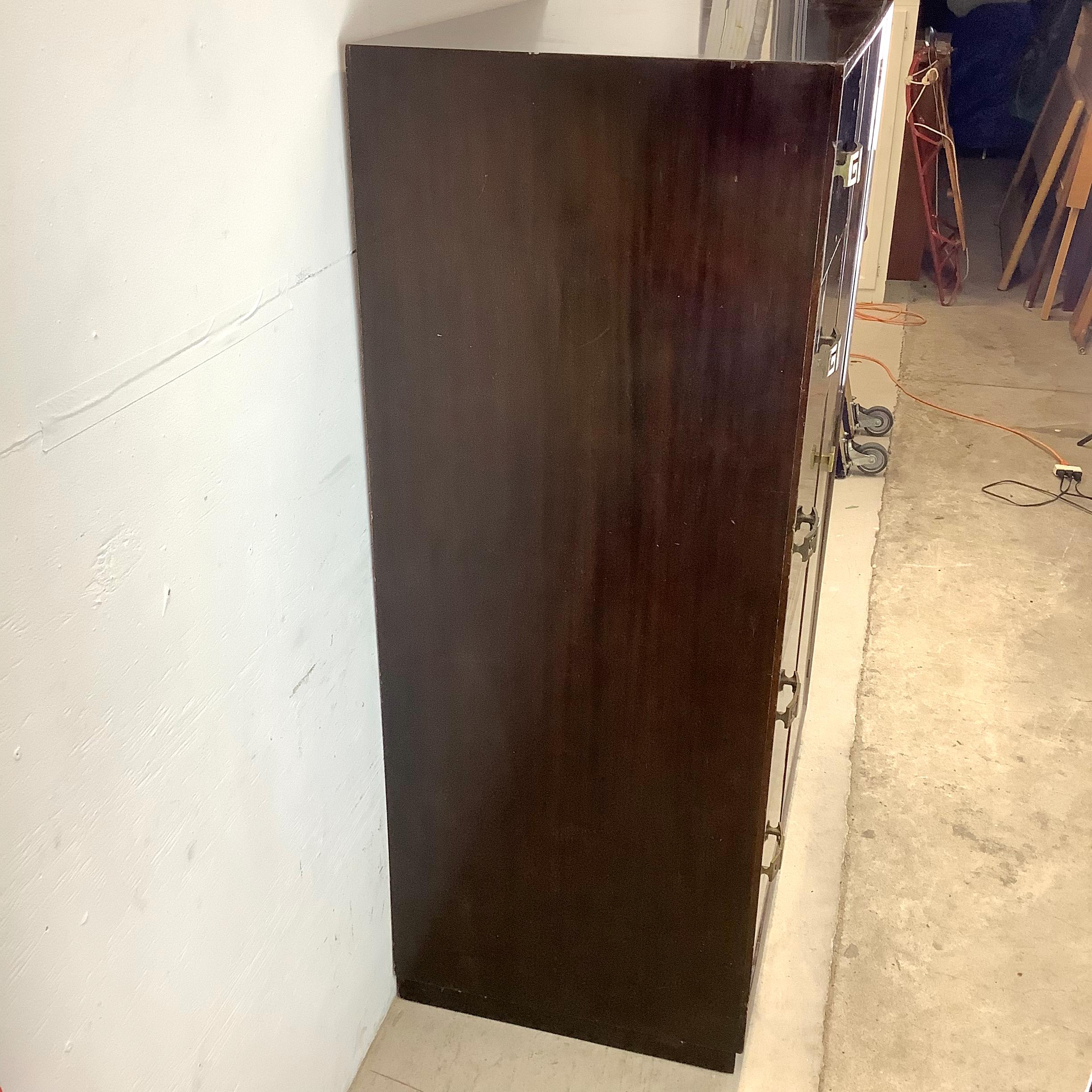 Wood Vintage Mahogany Armoire Dresser For Sale