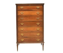 Vintage Mahogany Bachelor's Tall Chest of Drawers