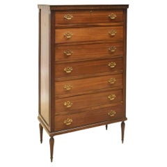 Vintage Mahogany Bachelor's Tall Chest of Drawers