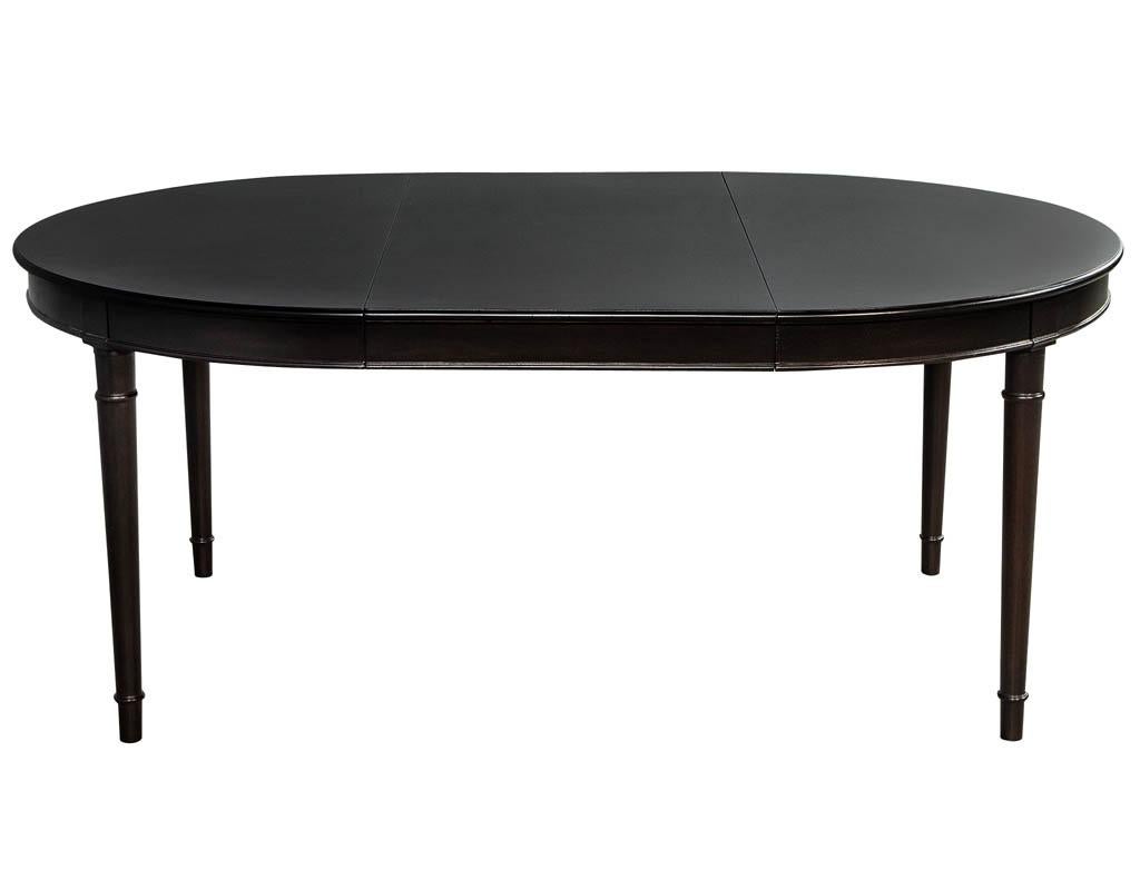 Vintage Mahogany Black Dining Table In Excellent Condition In North York, ON