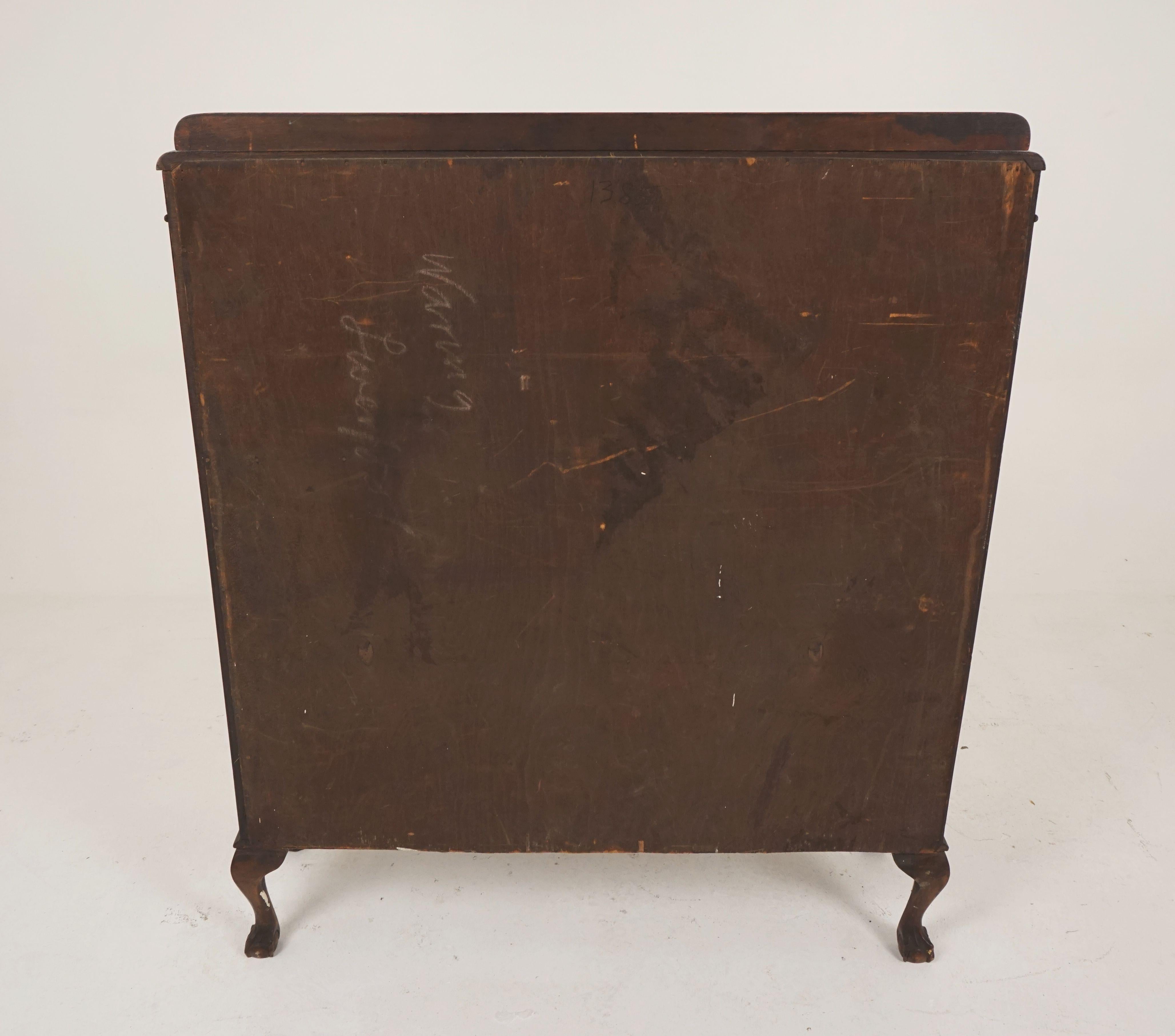 Vintage Mahogany Bow Front China Cabinet, Display Cabinet, Curio Cabinet, B1385 4