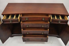 Vintage Mahogany Bowfront Duncan Phyfe Style 62" Sideboard Buffet Cabinet