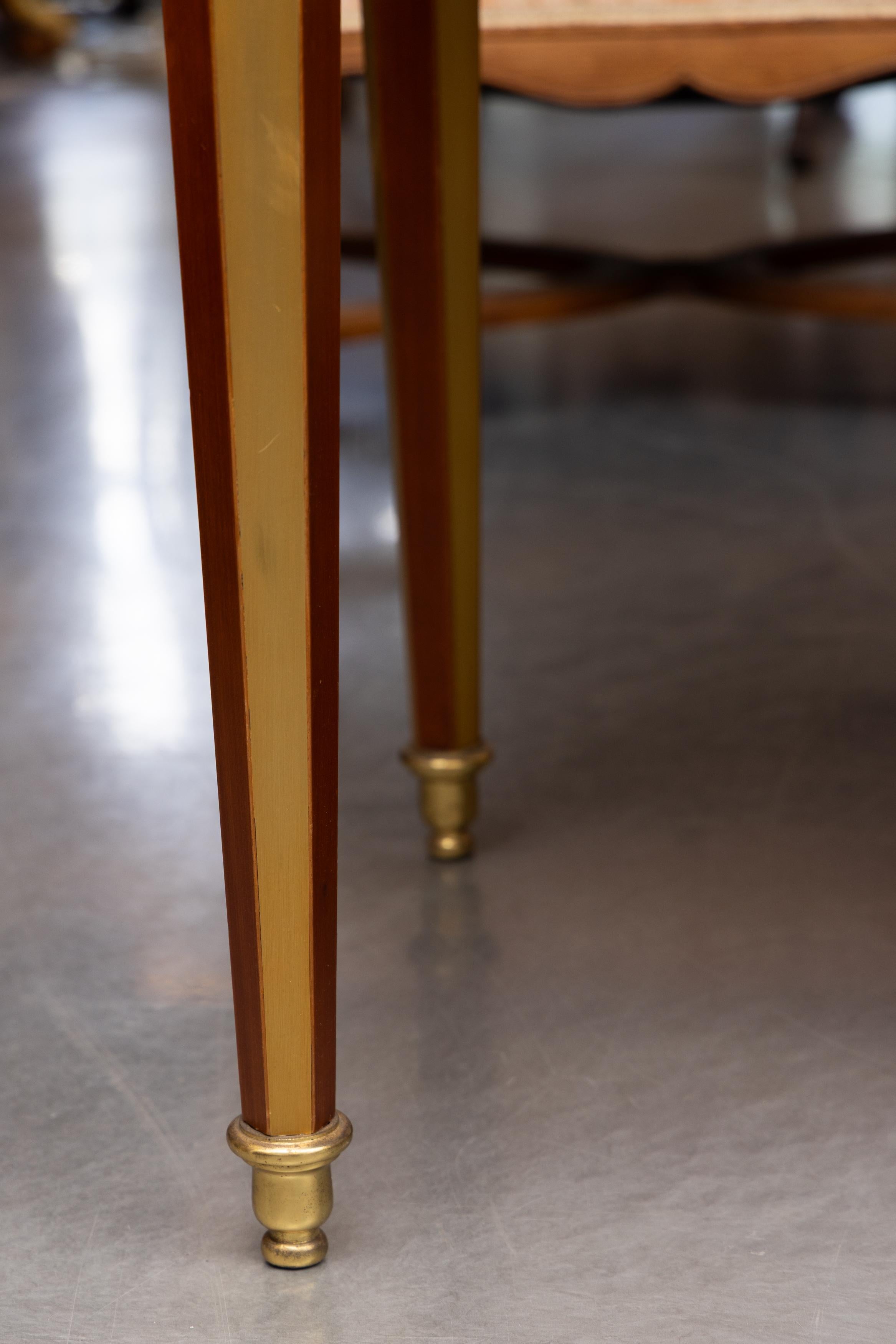 20th Century Vintage Mahogany Brass-Bound Two Drawer Desk / Sofa Table For Sale