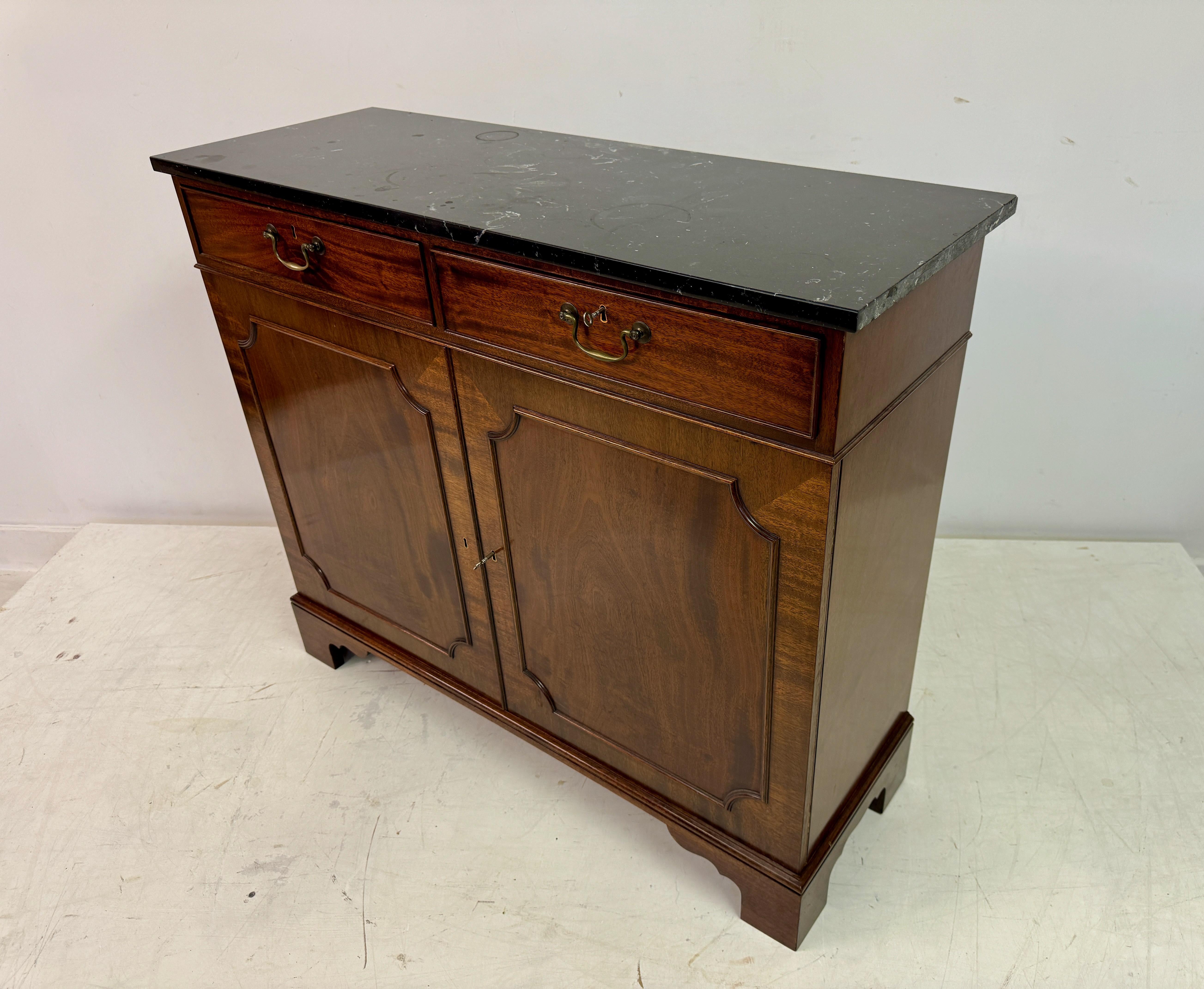 Vintage Mahogany Buffet or Server with Marble Top By William Tillman 6