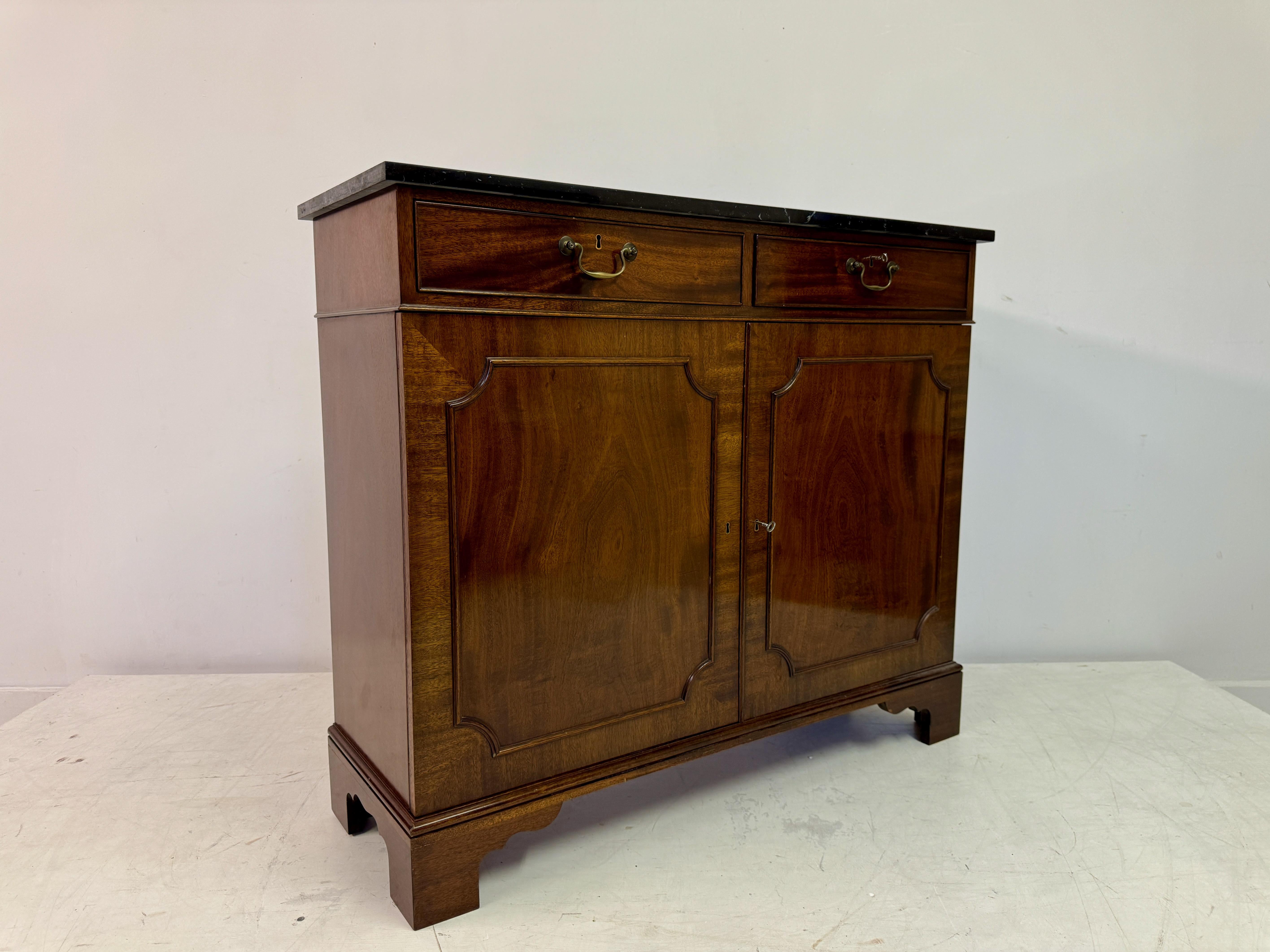 Vintage Mahogany Buffet or Server with Marble Top By William Tillman 8