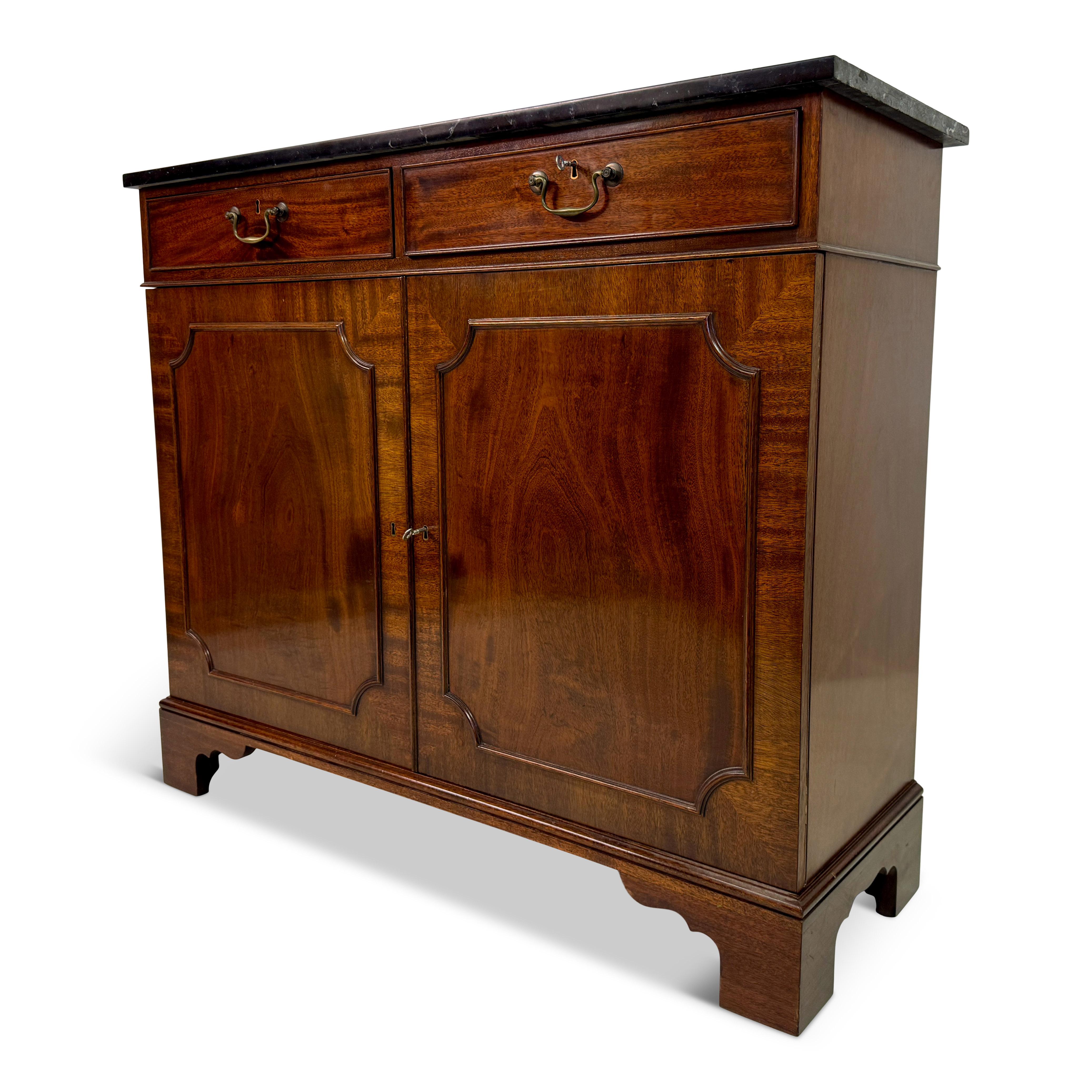 Vintage Mahogany Buffet or Server with Marble Top By William Tillman 11