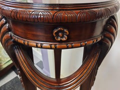 Vintage Mahogany Carved Pedestal