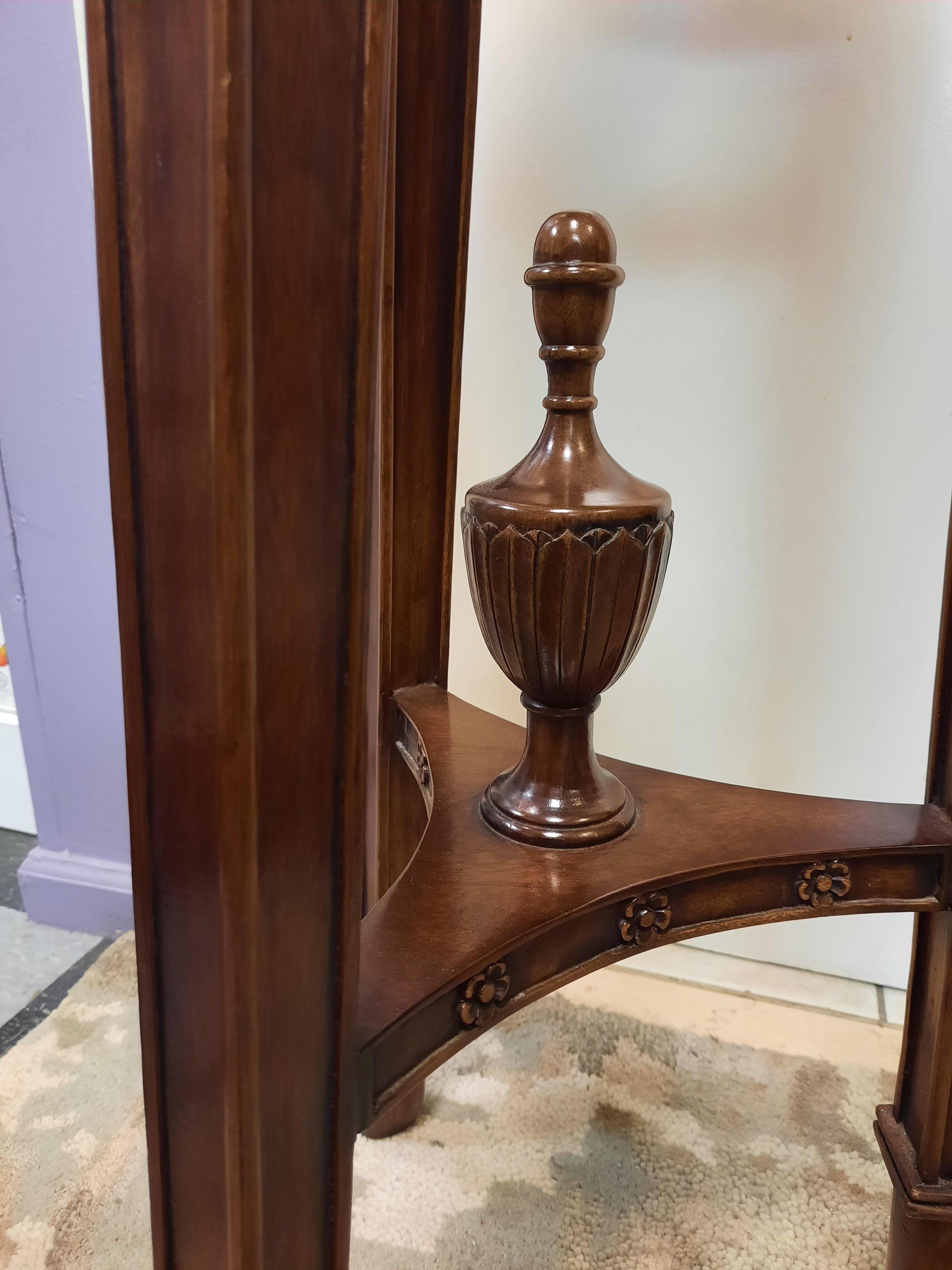 20th Century Vintage Mahogany Carved Pedestal For Sale