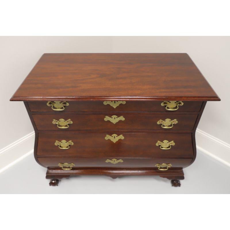 20th Century Mahogany Chippendale Style Bombe Chest with Ball in Claw Feet