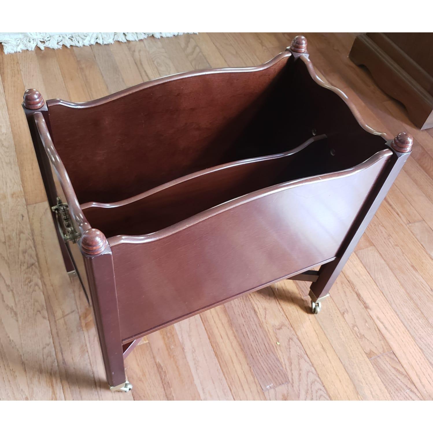 mahogany magazine rack