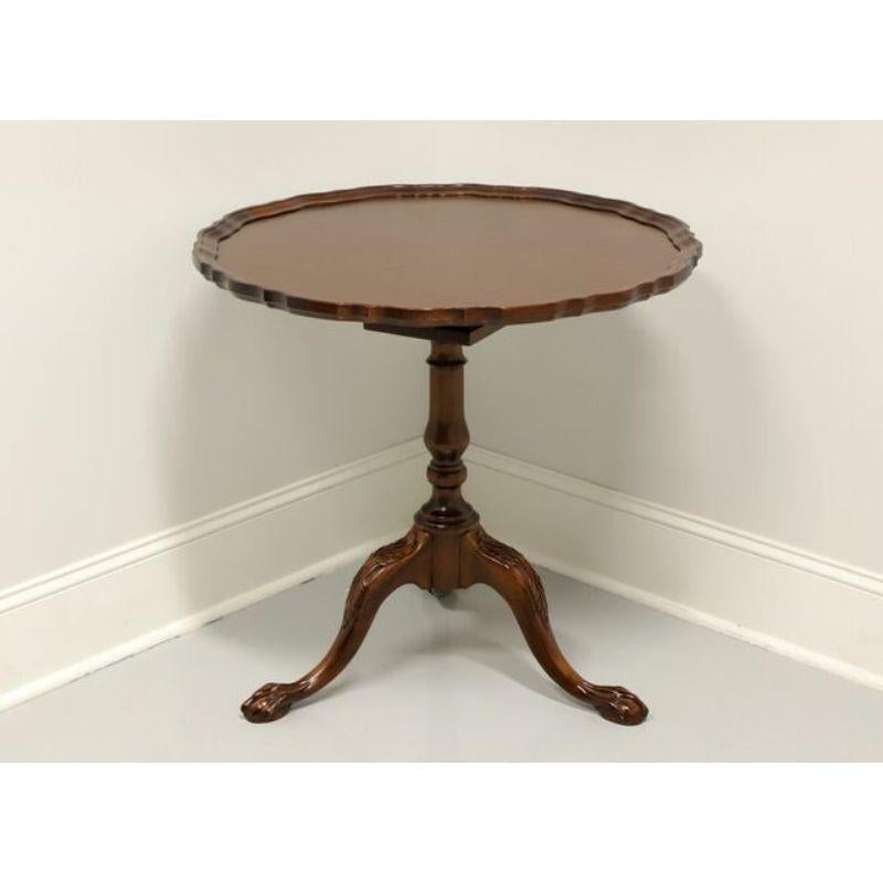 American Vintage Mahogany Chippendale Tilt-Top Ball in Claw Pie Crust Table