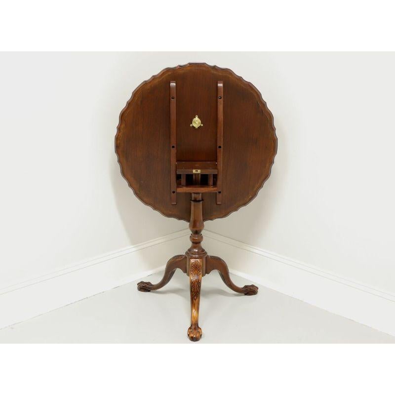 Vintage Mahogany Chippendale Tilt-Top Ball in Claw Pie Crust Table 1