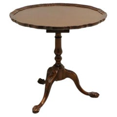 Retro Mahogany Chippendale Tilt-Top Ball in Claw Pie Crust Table