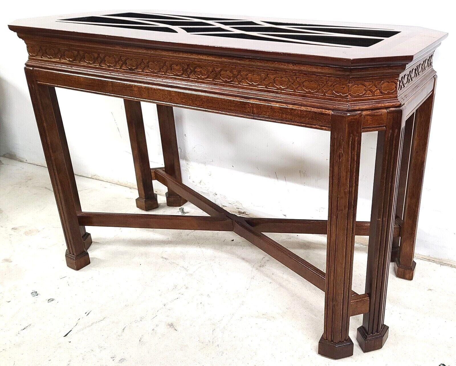 Georgian Vintage Mahogany Console Sofa Dining Table Base by Universal Furniture For Sale