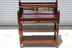 Vintage Mahogany Console Table Hall Table Cheveret Desk With Mirror