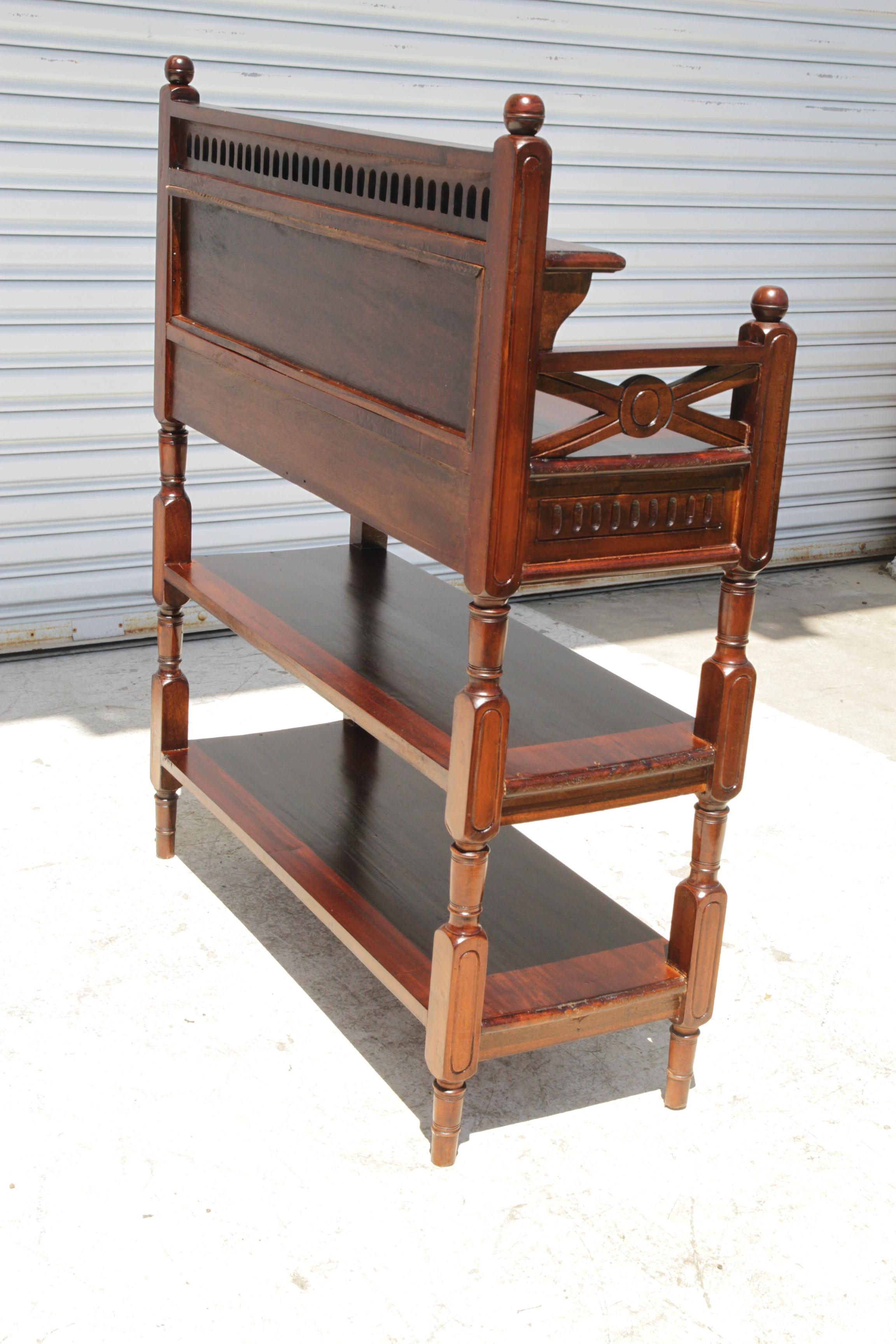 Vintage Mahogany Console Table Hall Table Cheveret Desk With Mirror en vente 1