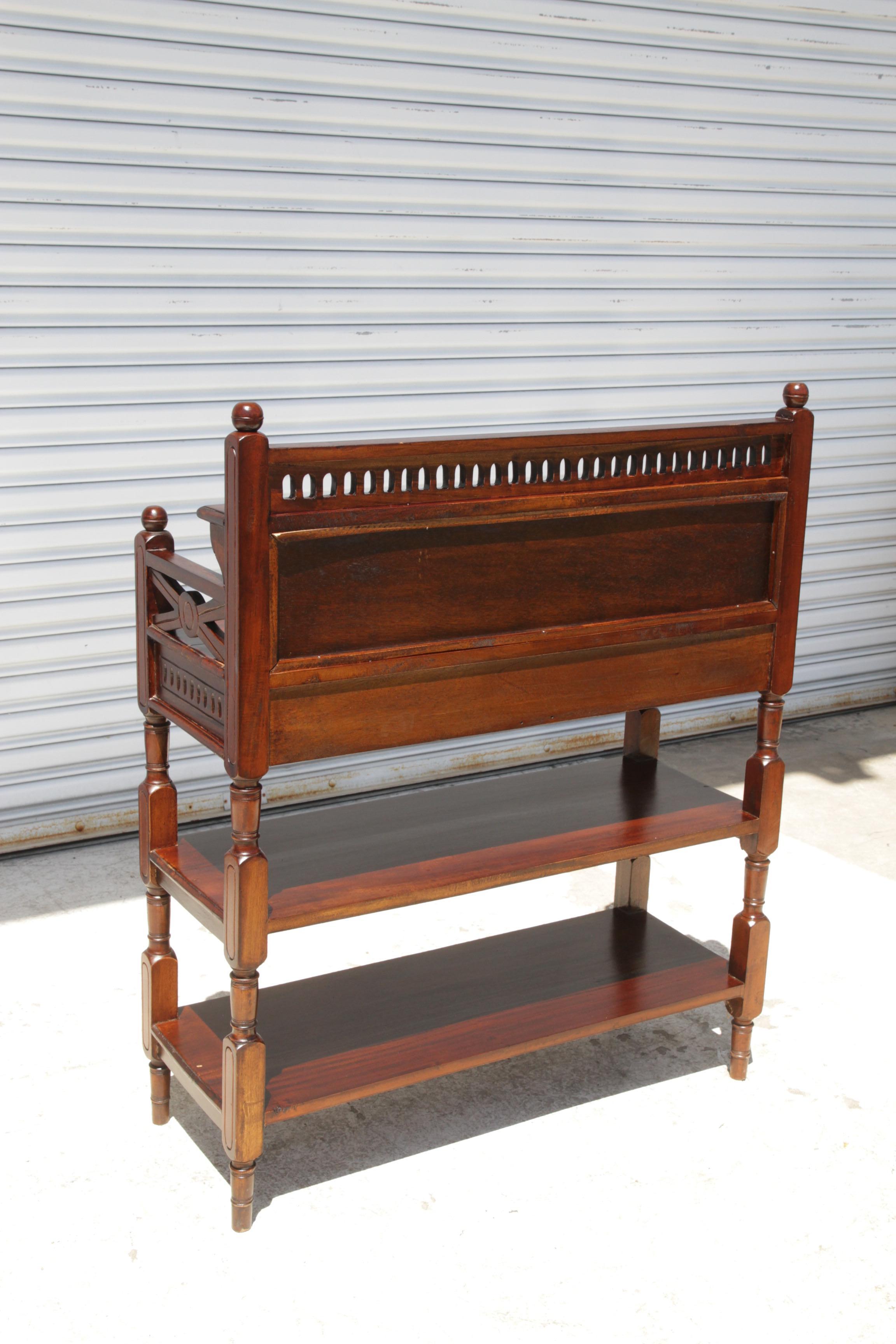 Vintage Mahogany Console Table Hall Table Cheveret Desk With Mirror en vente 2