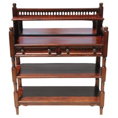 Mesa Consola Vintage de Caoba Mesa de Recibidor Escritorio Cheveret Con Espejo