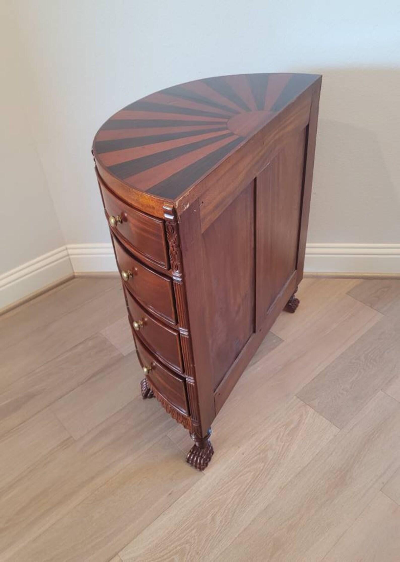 Vintage Mahogany Demilune Chest of Drawers 2