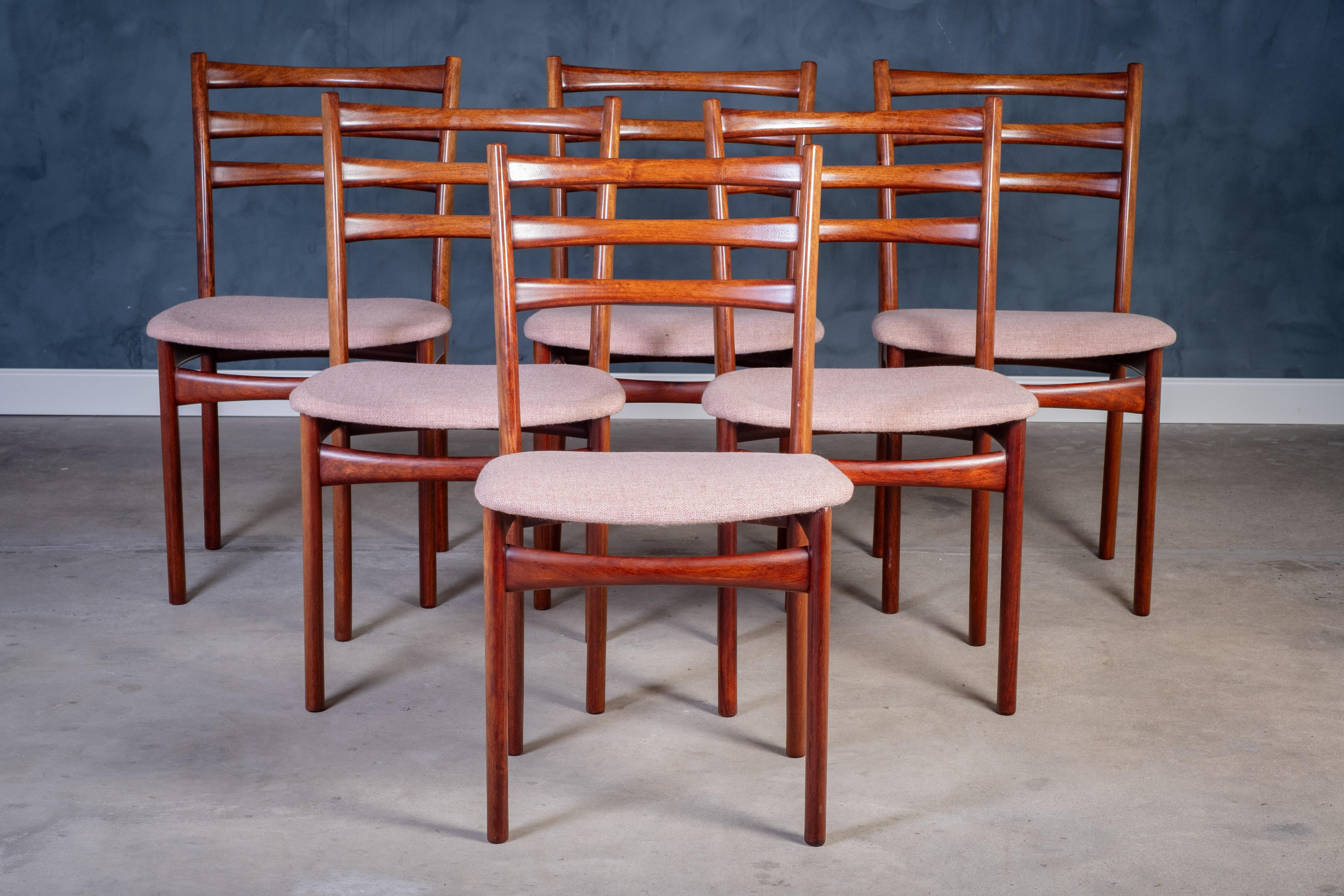 Mid-Century Modern Chaises de salle à manger vintage en acajou de Skovby Møbelfabrik, 1970 en vente