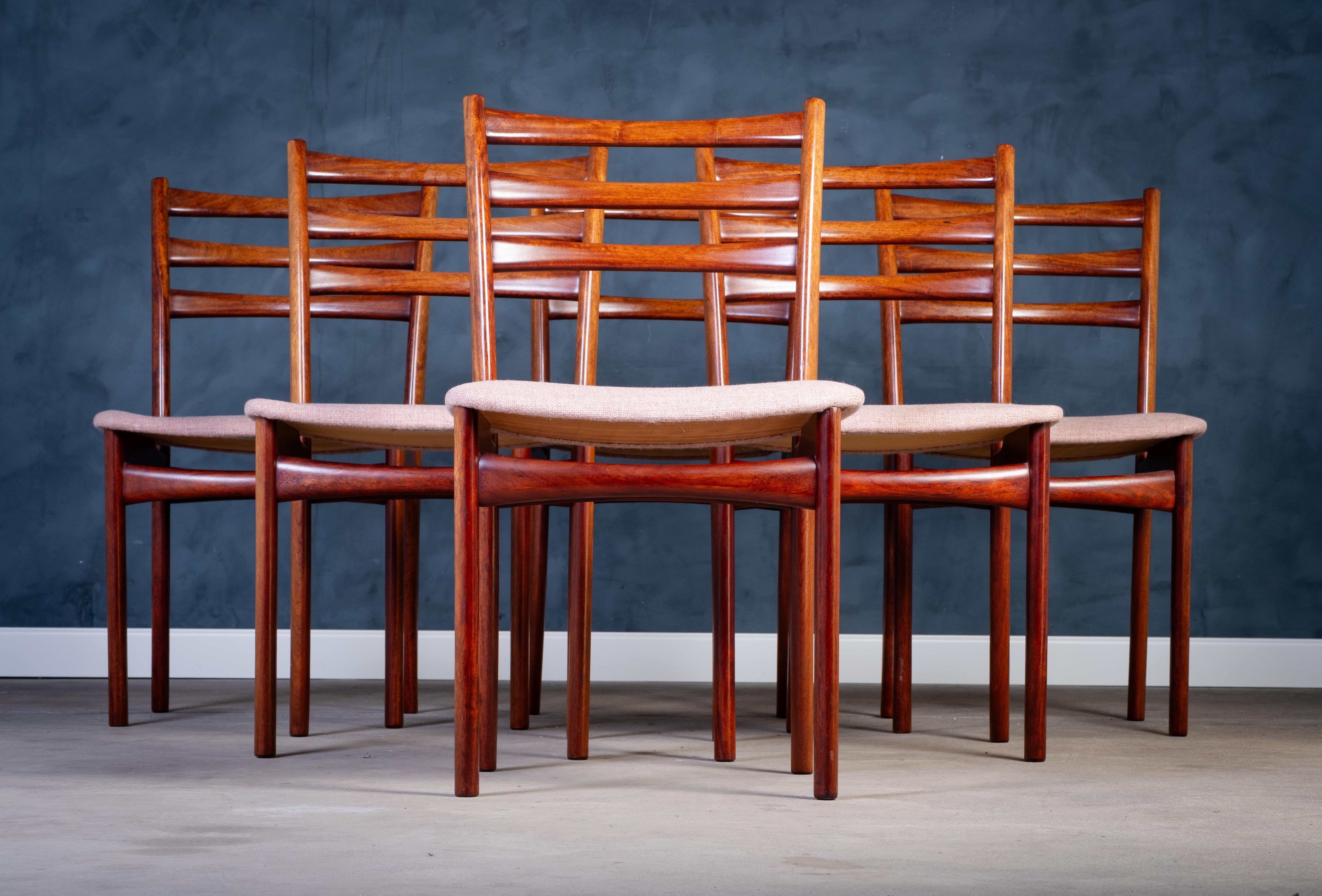 Danois Chaises de salle à manger vintage en acajou de Skovby Møbelfabrik, 1970 en vente