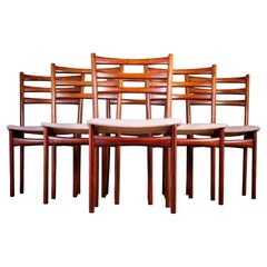 Sillas de comedor vintage de caoba de Skovby Møbelfabrik, años 70