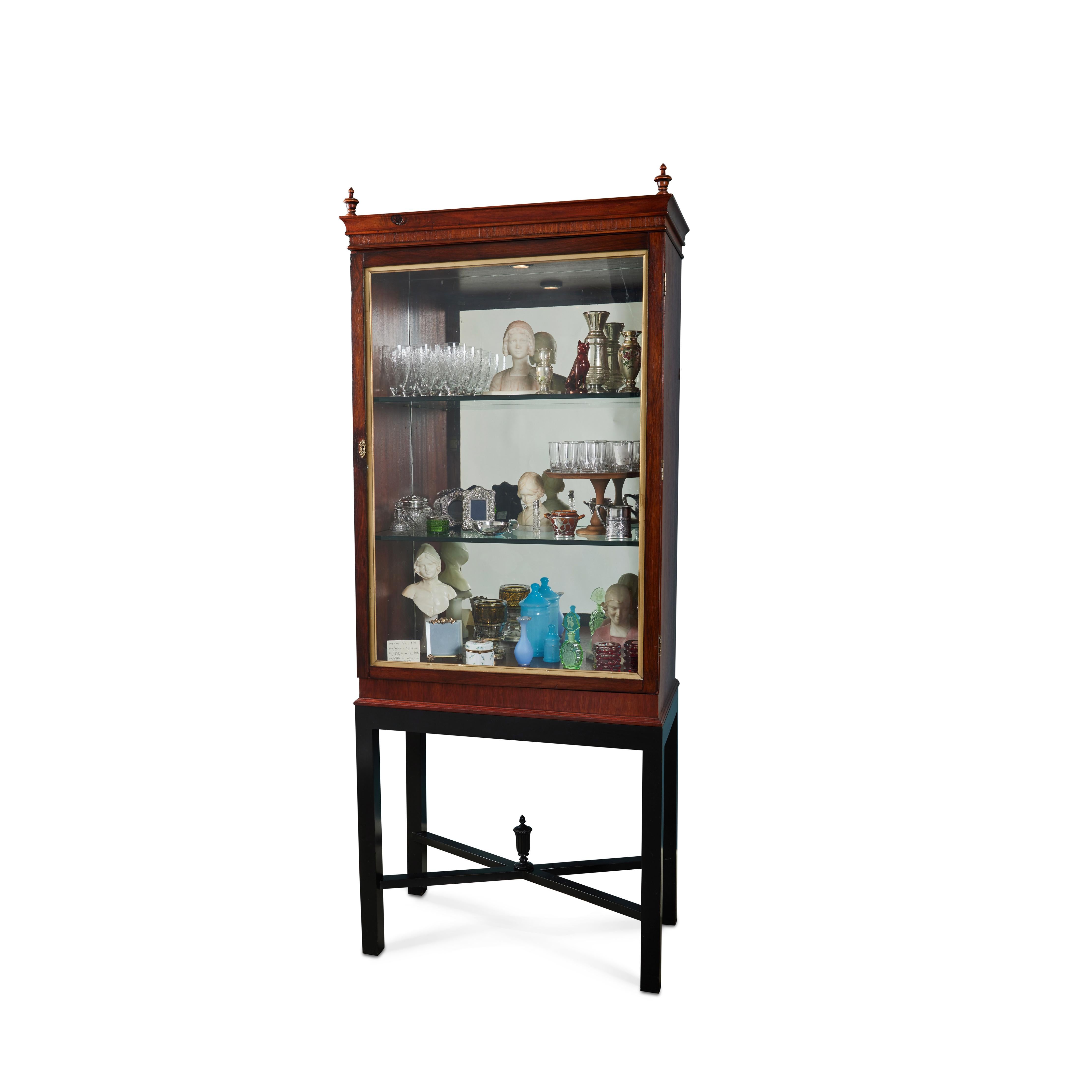Vintage Mahogany Display Vitrine Cabinet For Sale 2