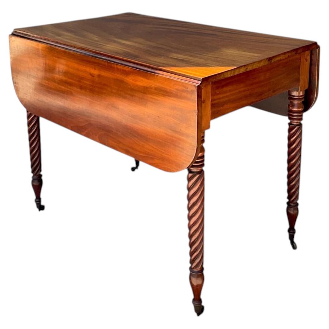 Vintage Mahogany Drop Leaf Table For Sale
