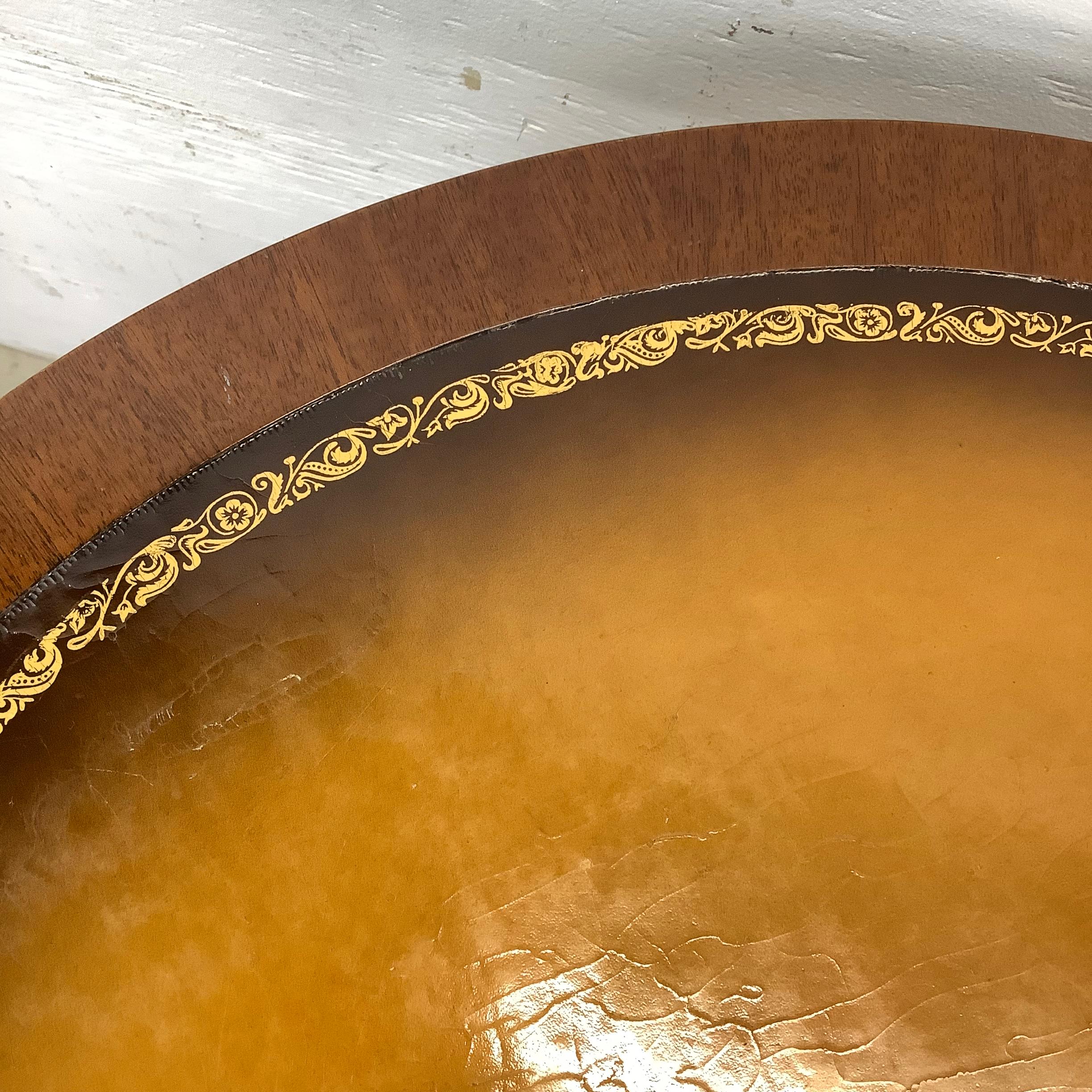 Vintage Mahogany Drum Table after Duncan Phyfe 7