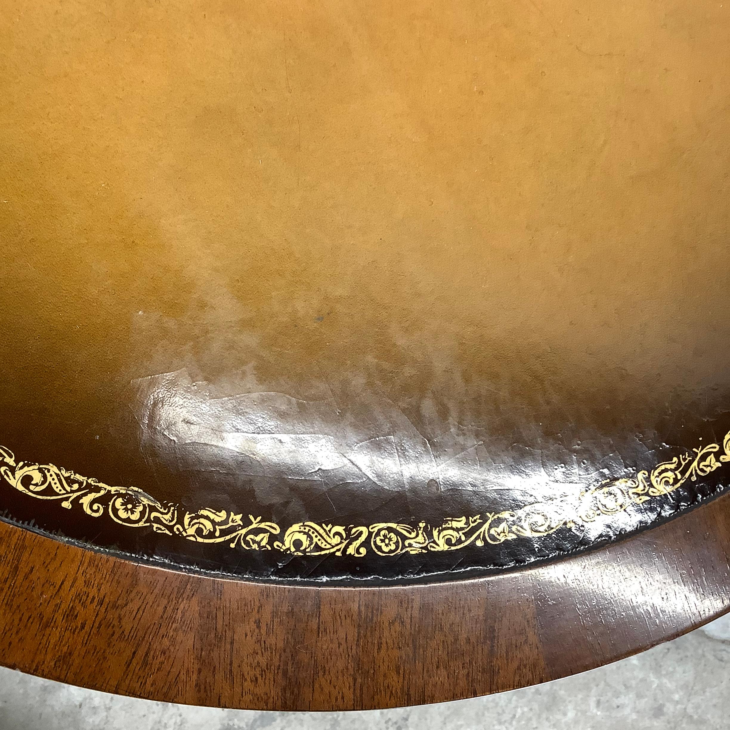 Vintage Mahogany Drum Table after Duncan Phyfe 9