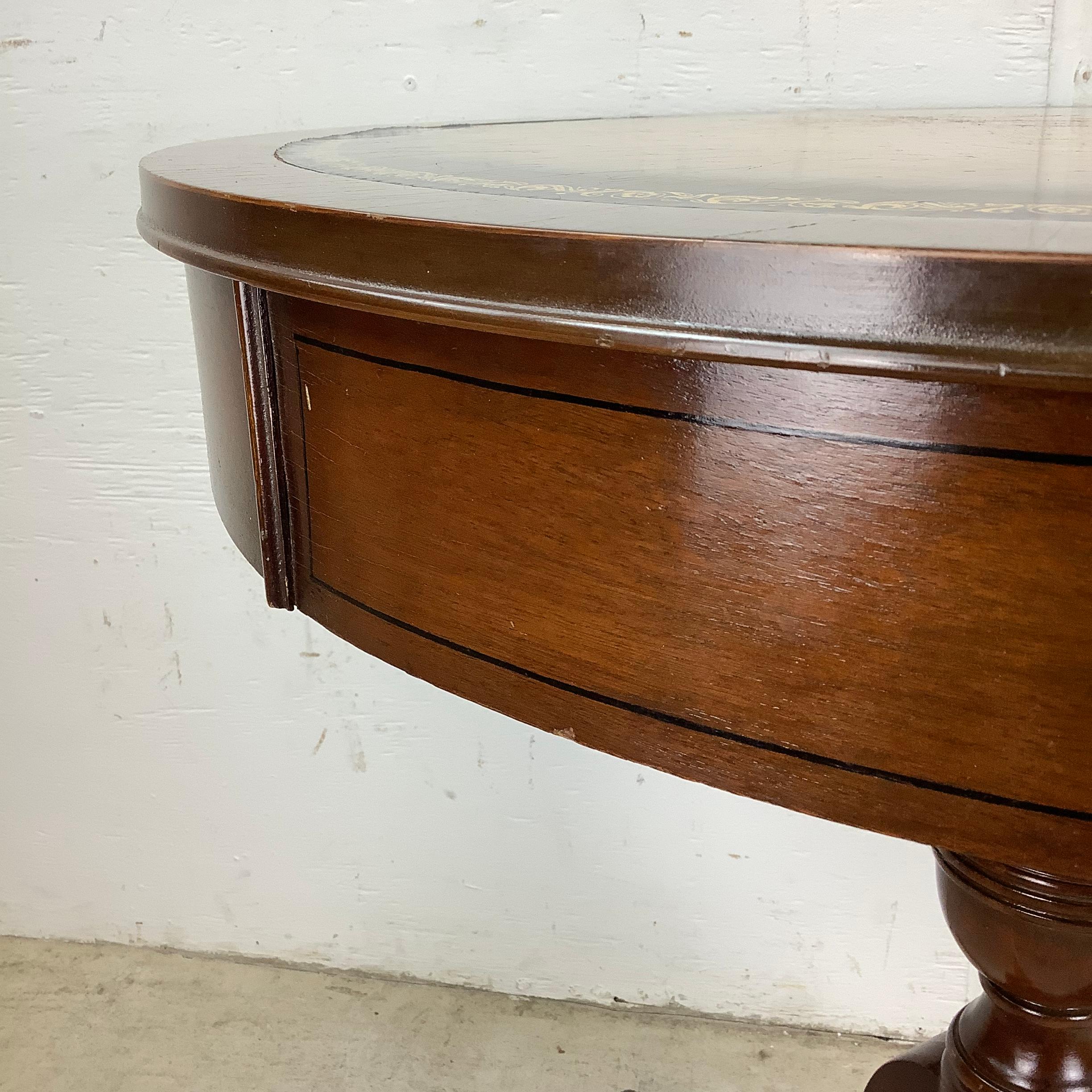 Vintage Mahogany Drum Table after Duncan Phyfe 10