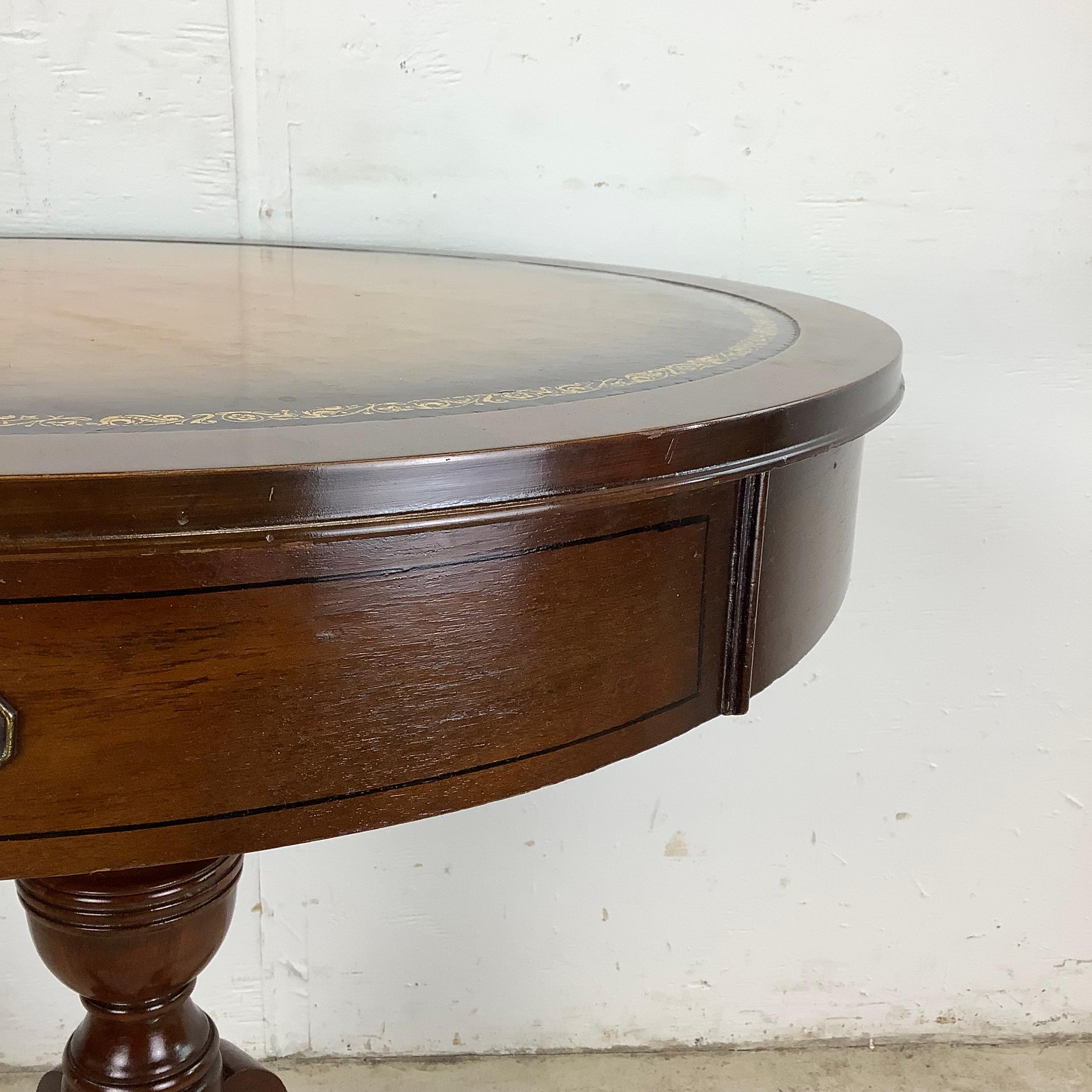Vintage Mahogany Drum Table after Duncan Phyfe 12