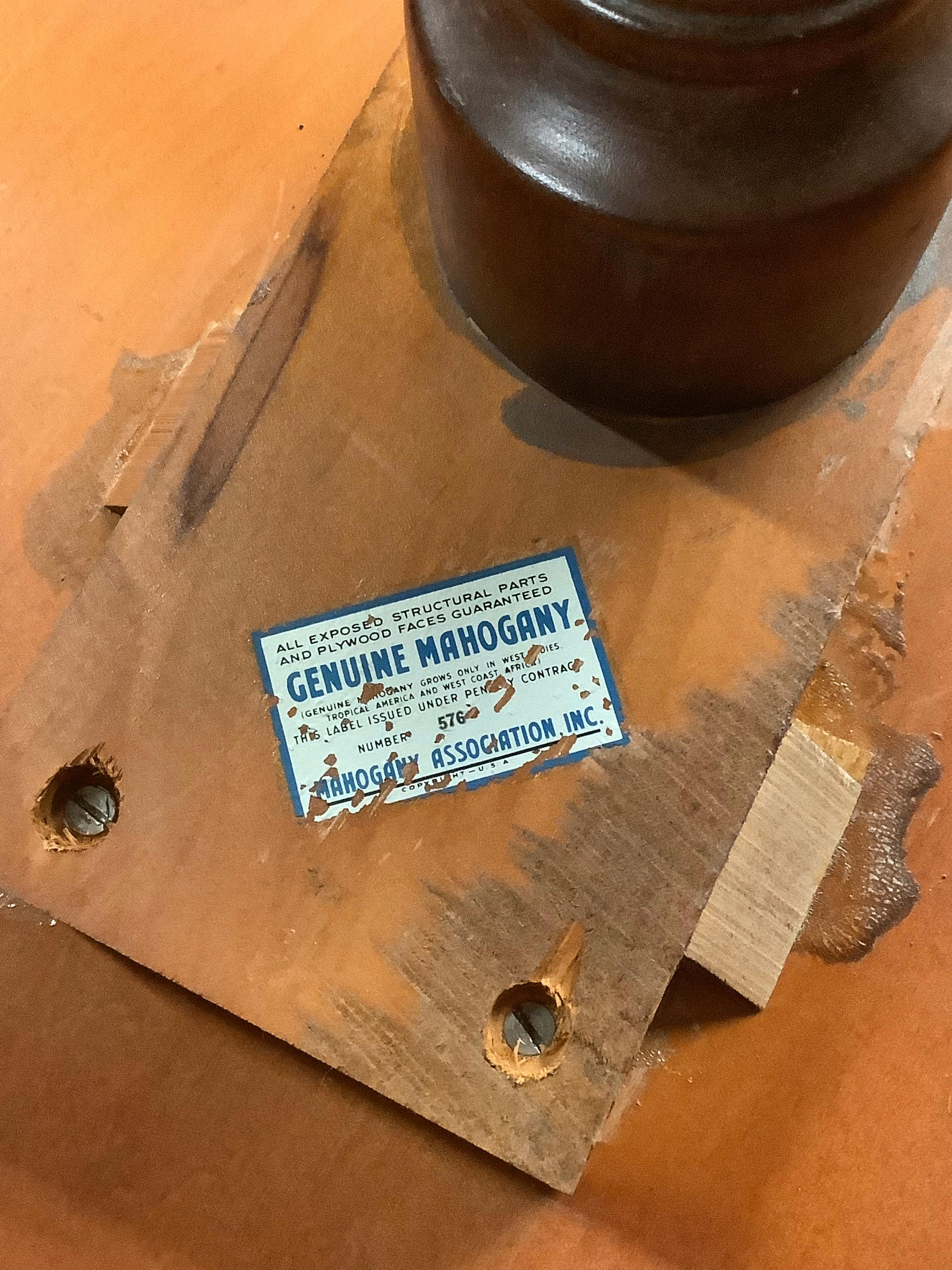 20th Century Vintage Mahogany Drum Table after Duncan Phyfe