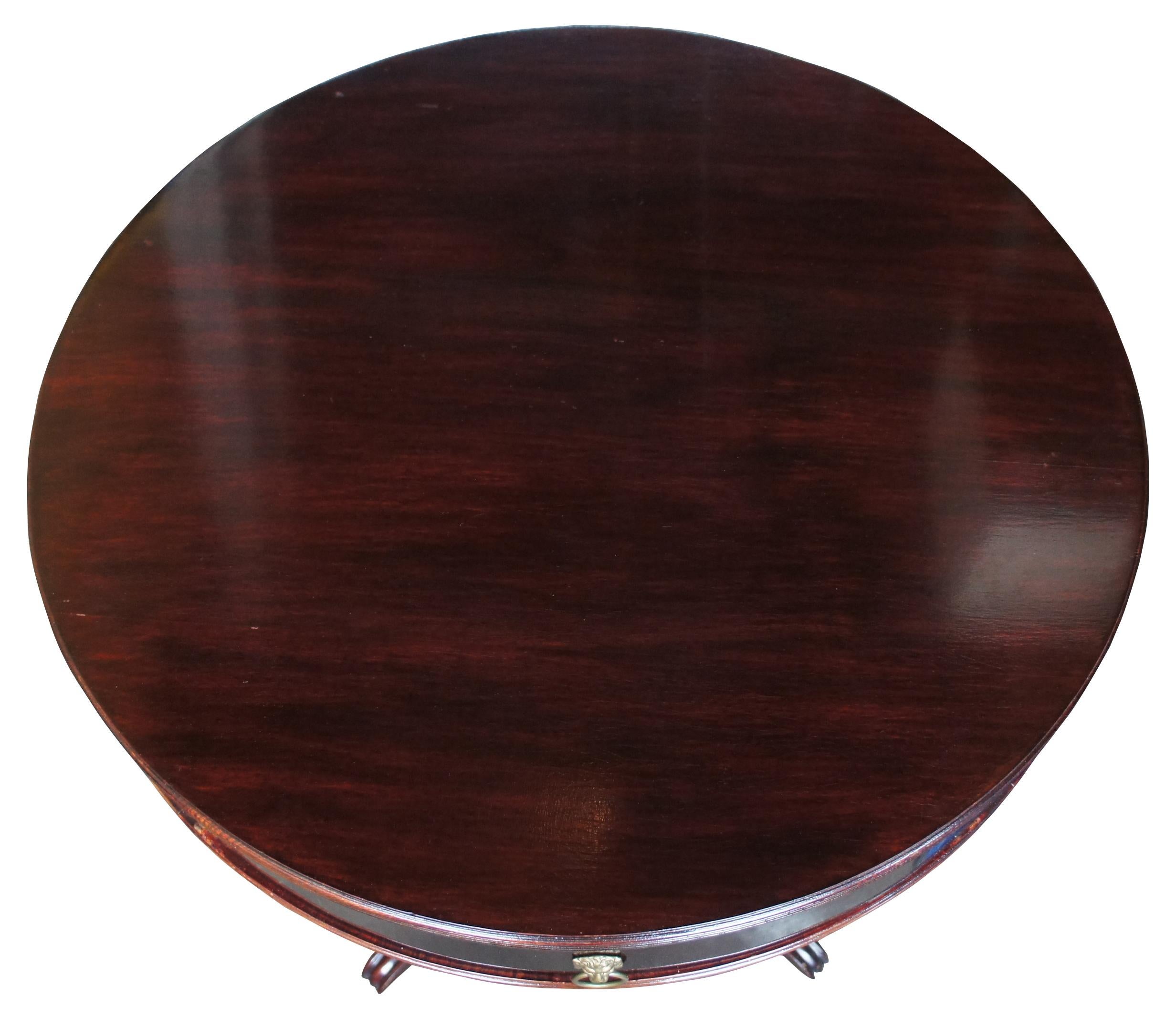 duncan phyfe drum table with drawer