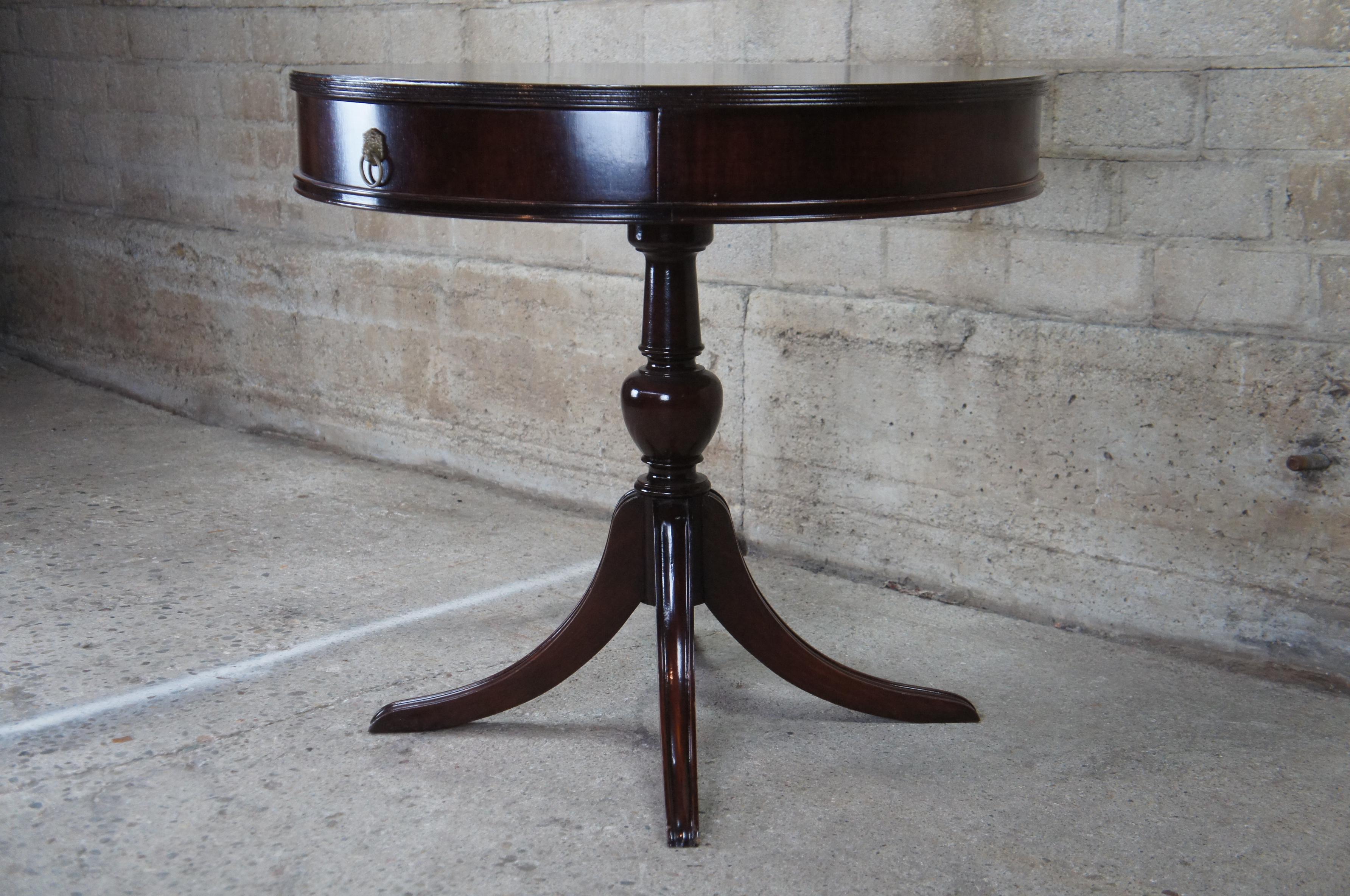 vintage mahogany drum table