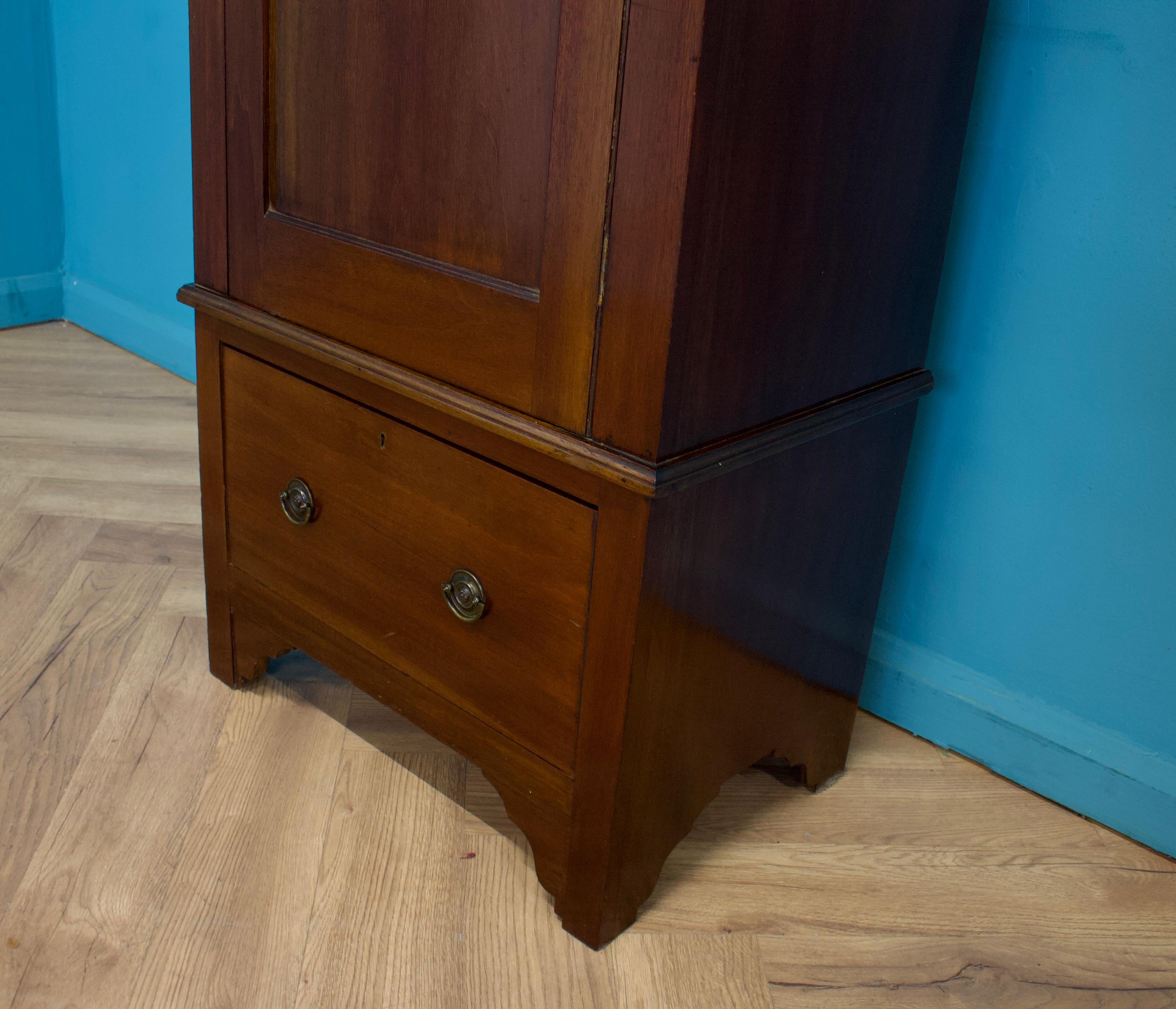 Early 20th Century Vintage Mahogany Edwardian Hall Cupboard Wardrobe, 1900s