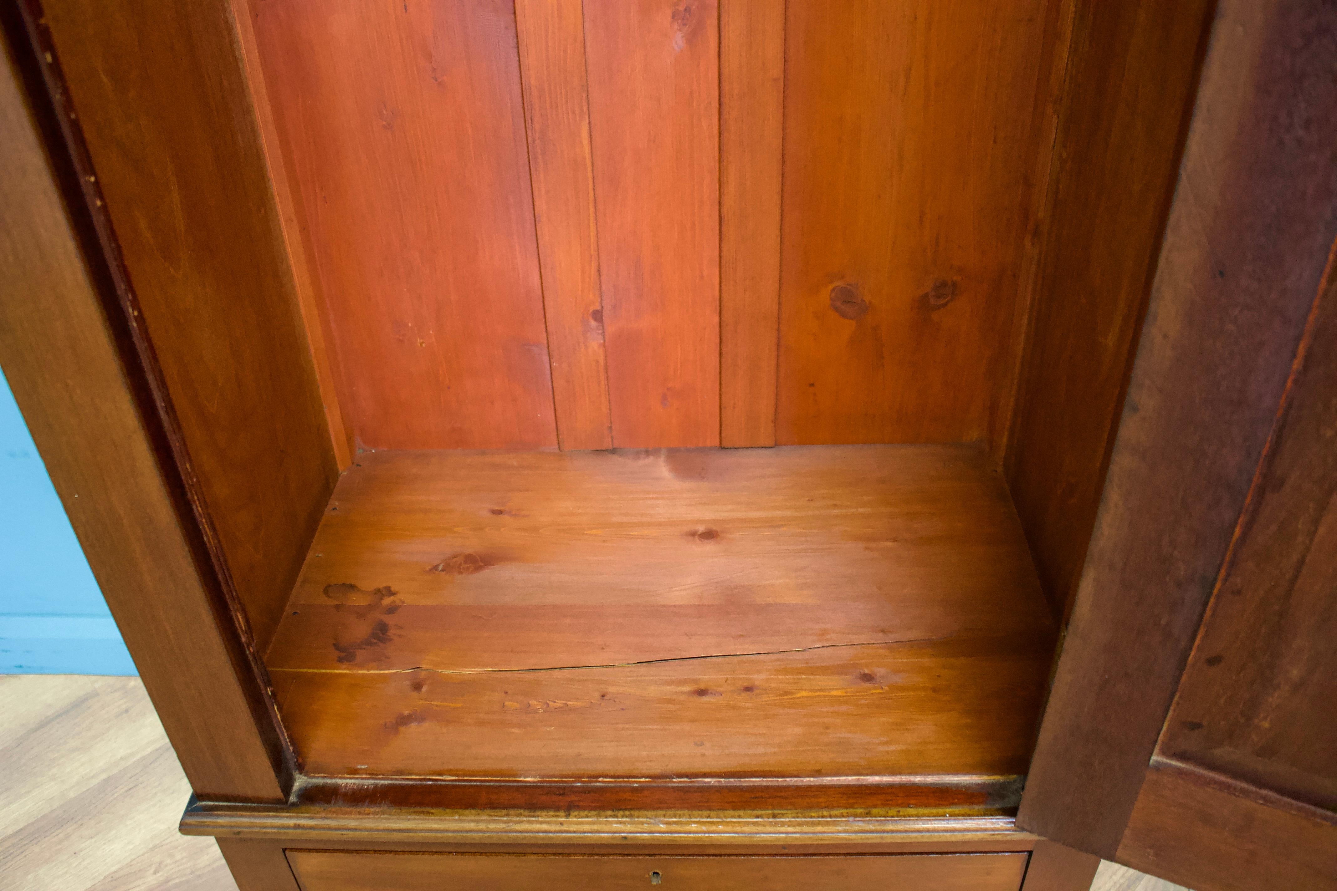 Vintage Mahogany Edwardian Hall Cupboard Wardrobe, 1900s 1