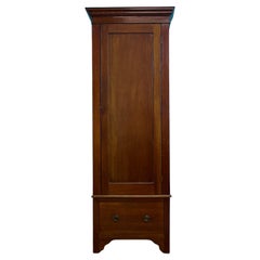 Antique Mahogany Edwardian Hall Cupboard Wardrobe, 1900s
