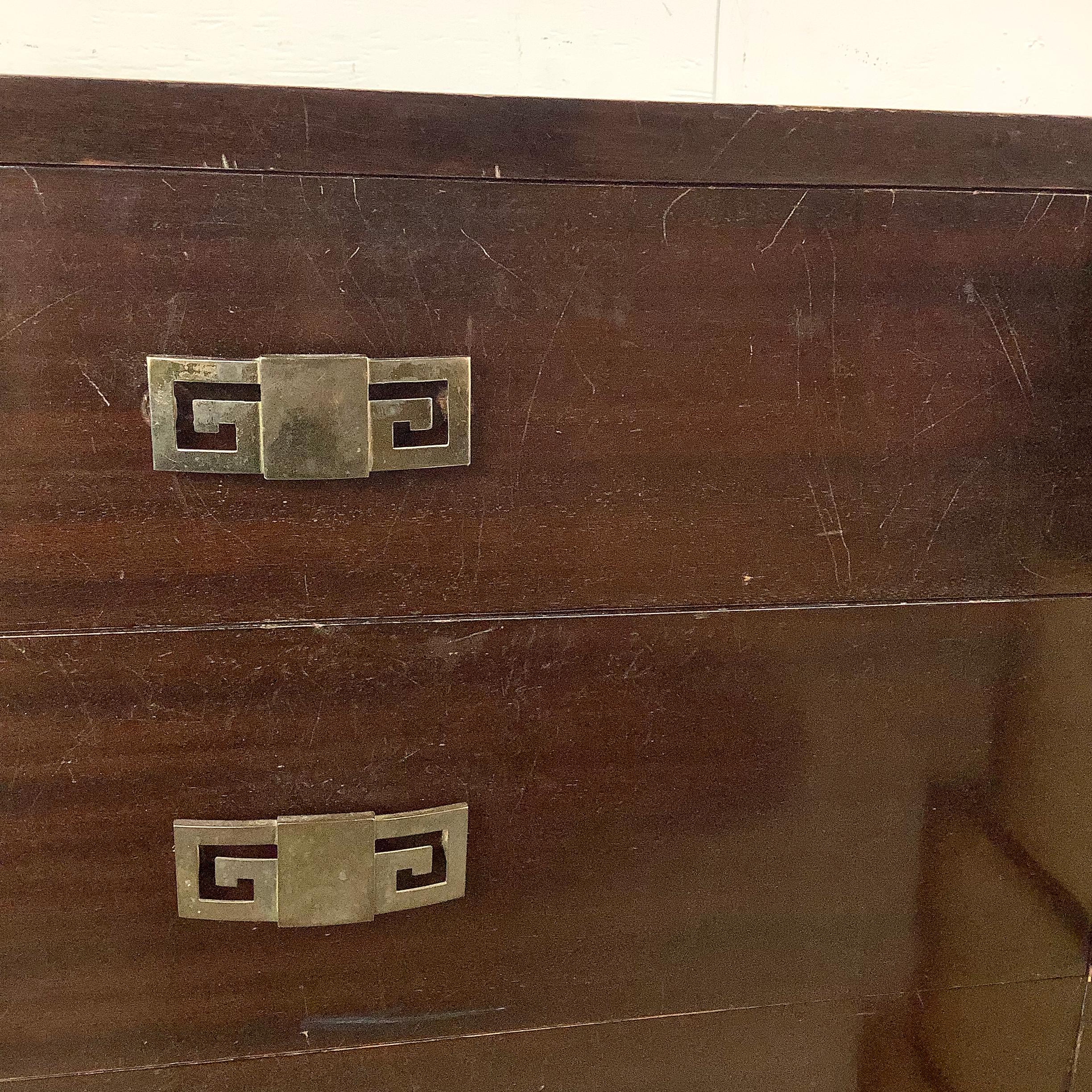 Vintage Mahogany Eight Drawer Bedroom Dresser For Sale 3