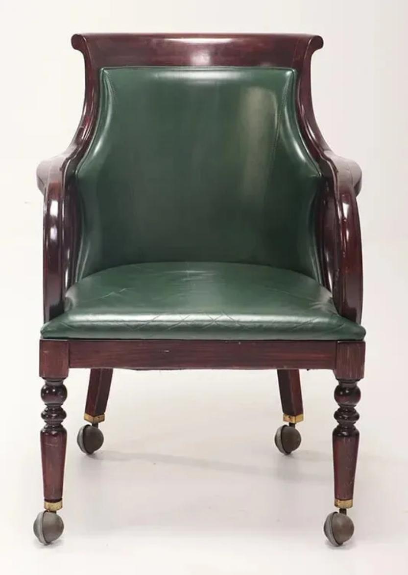 Elegant Vintage Mahogany, Empire Style, Green Upholstery Office Chairs, Set of Two!!

Office Chairs, Pair, Set of Two, Mahogany, Empire Style, Green Upholstery, On Wheels!!

This pair of office chairs is a stunning addition to any workspace. The