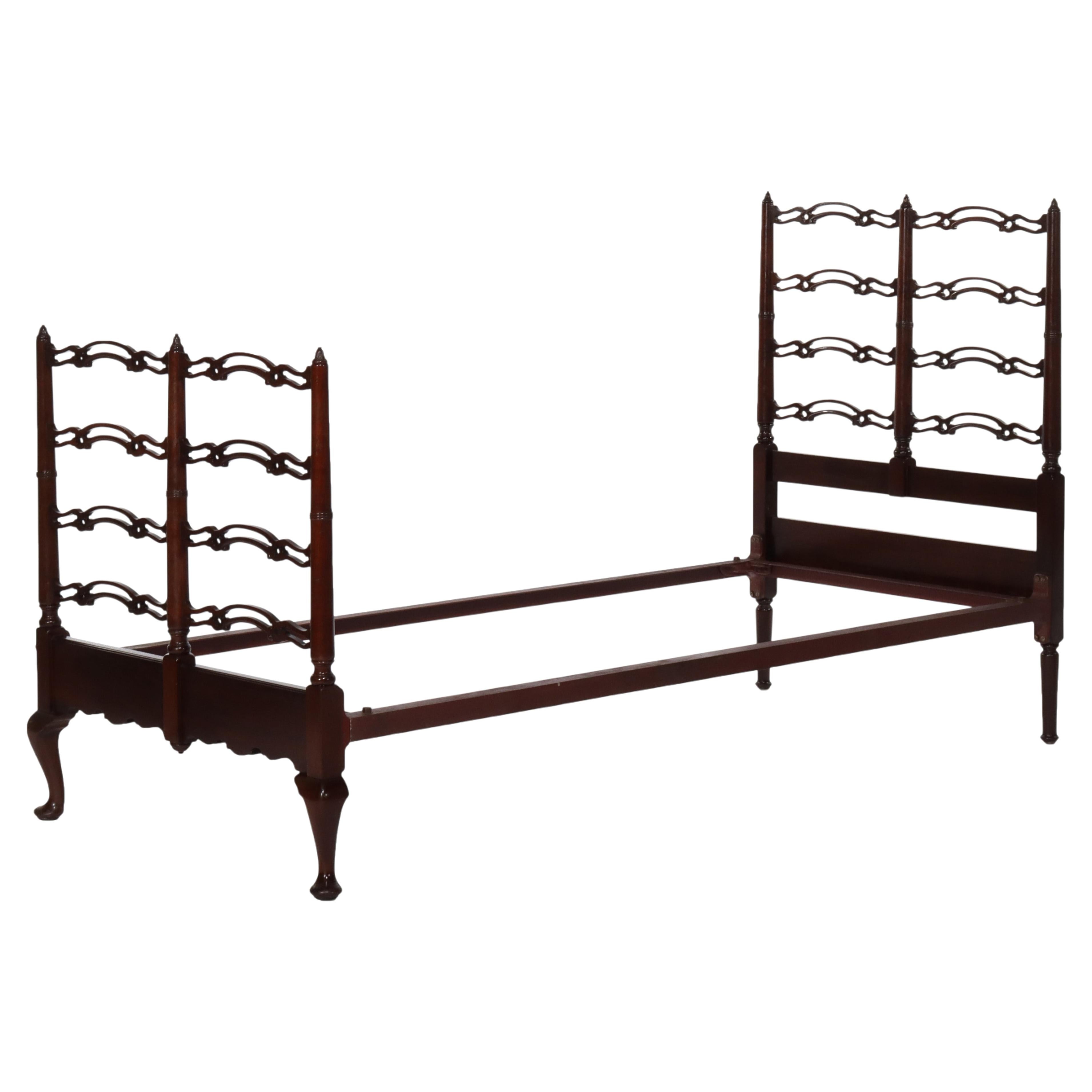 Vintage Mahogany Filigree Twin Bed C1940