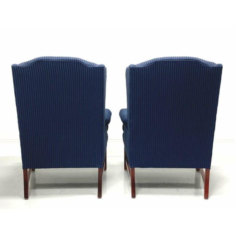 navy wing back chair