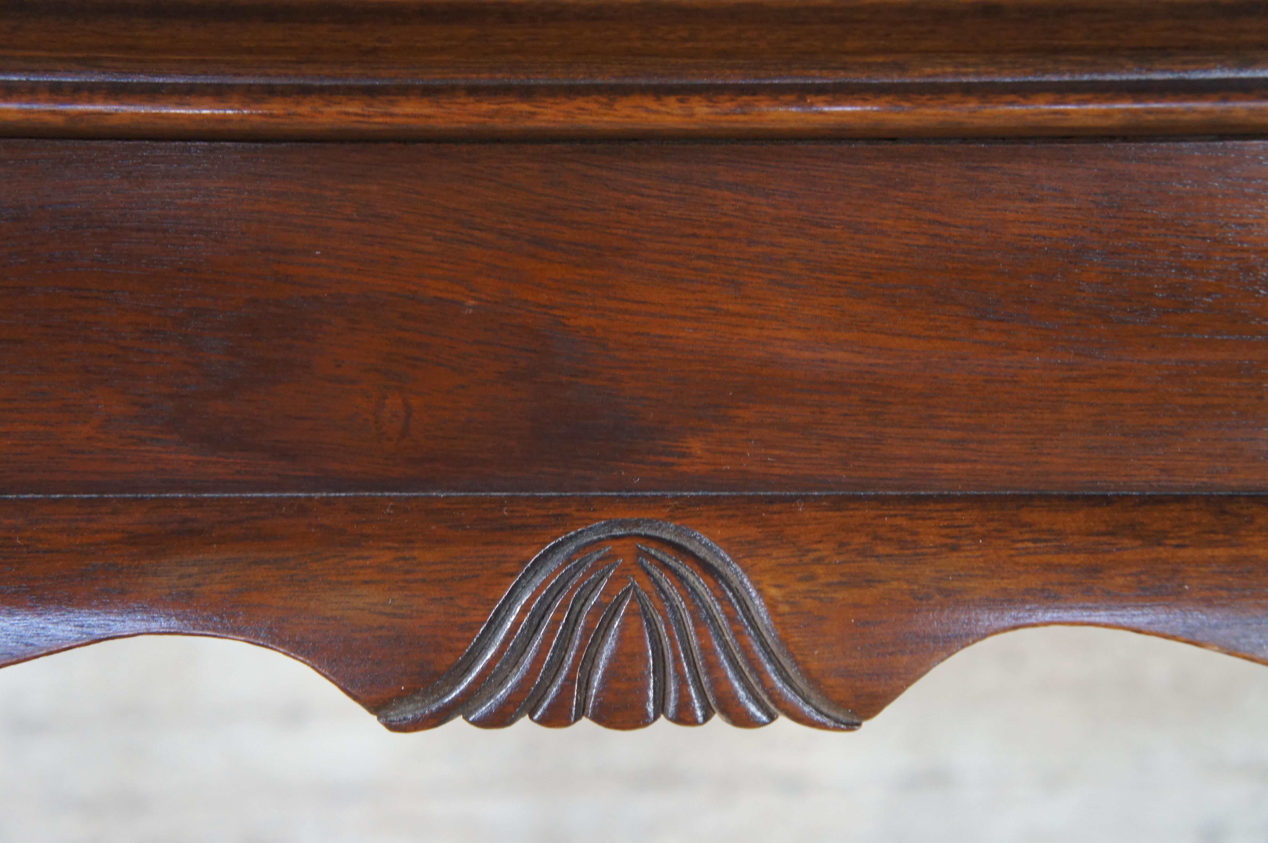 Table d'appoint de style Queen Anne géorgien vintage en acajou avec plateau coulissant en vente 3
