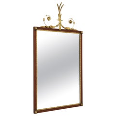Vintage Mahogany Gilt Neoclassical Style Rectangular Wall Mirror