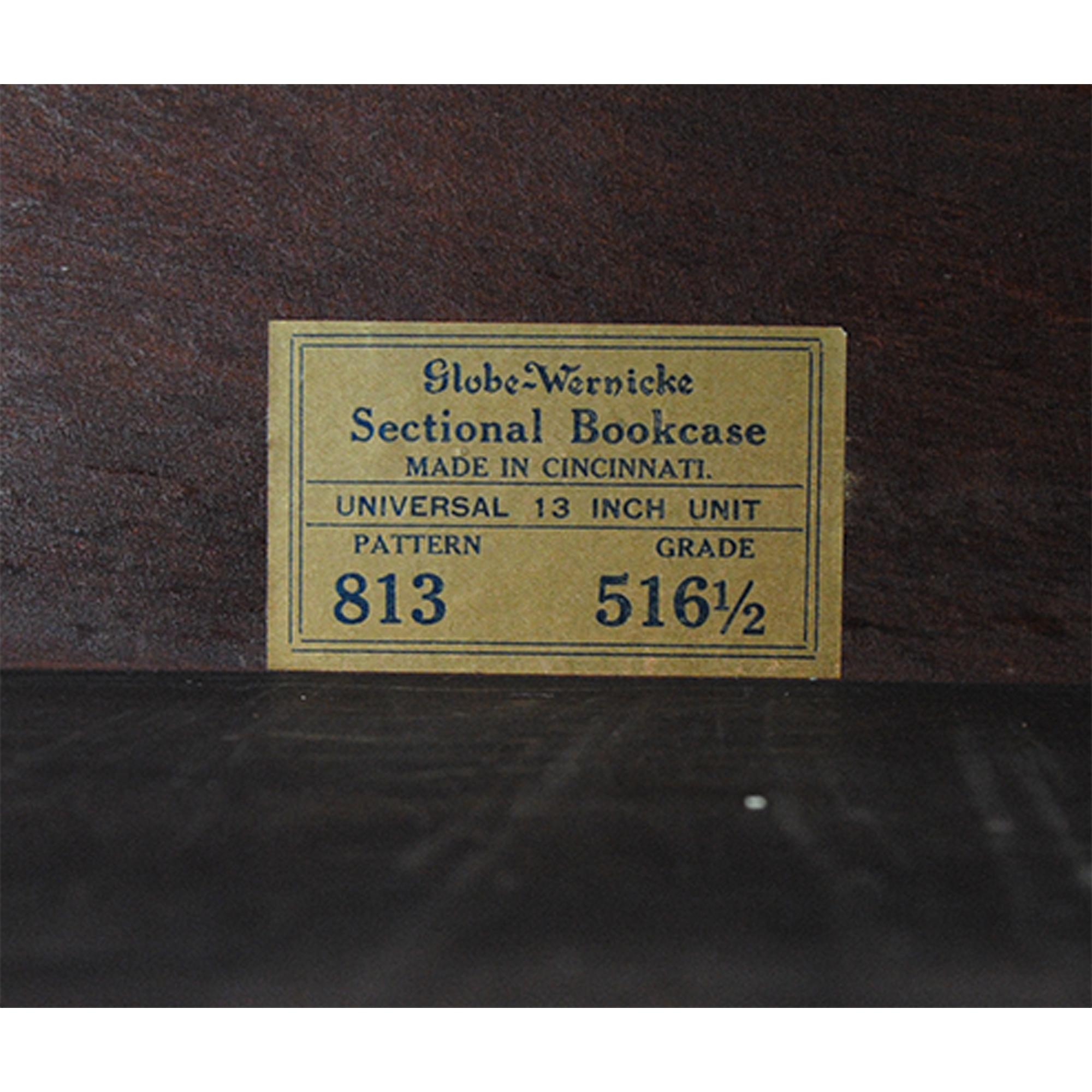 American Vintage Mahogany Globe Wernicke Bookcase