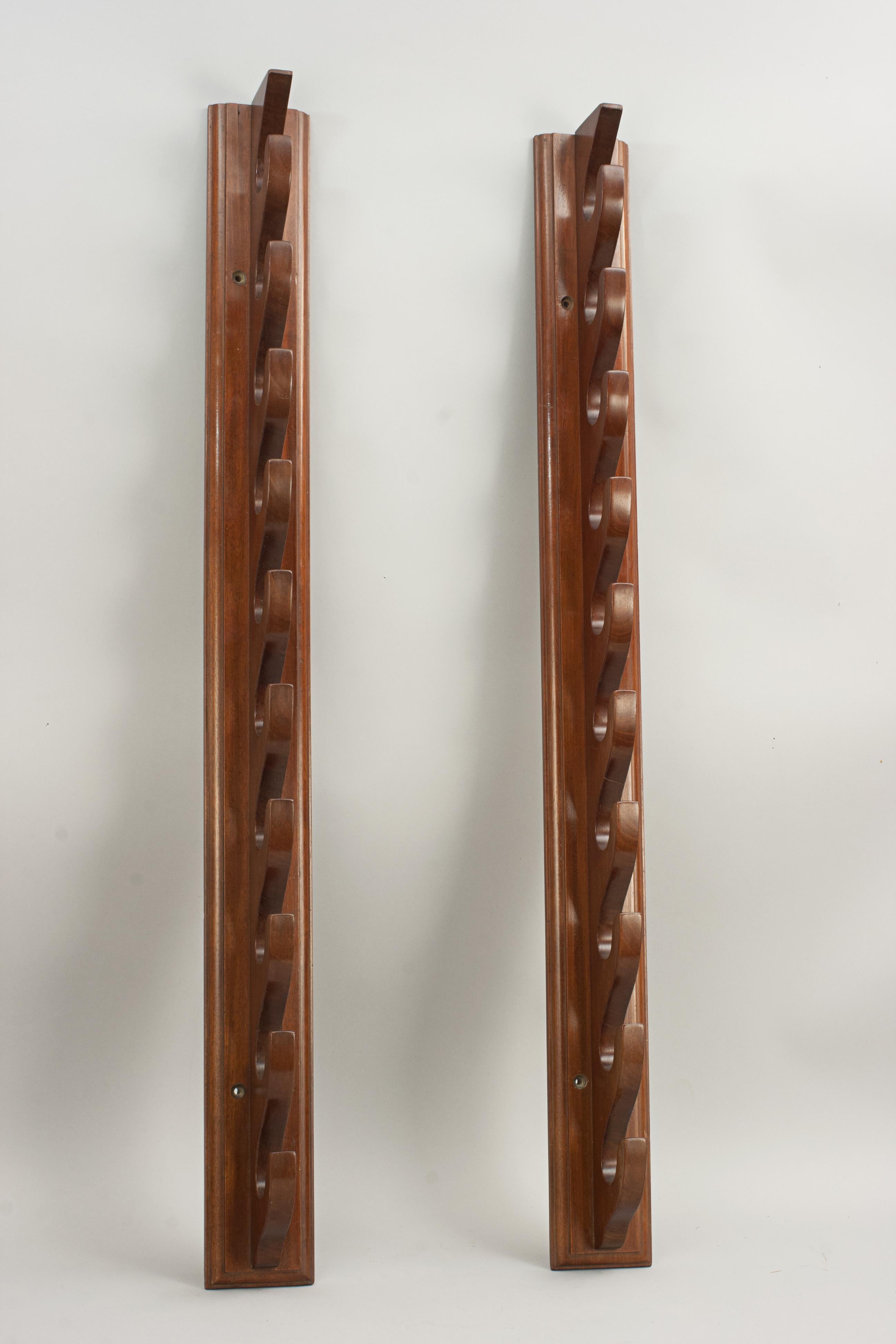 Early 20th Century Vintage Mahogany Golf Club Rack, Walking Stick, Whip Rack For Sale