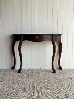Vintage Mahogany Hall Console Table with Serpentine Front