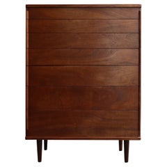 Cassettiera Highboy in mogano vintage di Edward Wormley per Dunbar