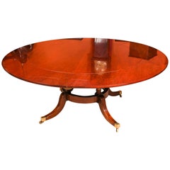 Vintage Mahogany Jupe Dining Table and Leaf Cabinet, Mid-20th Century